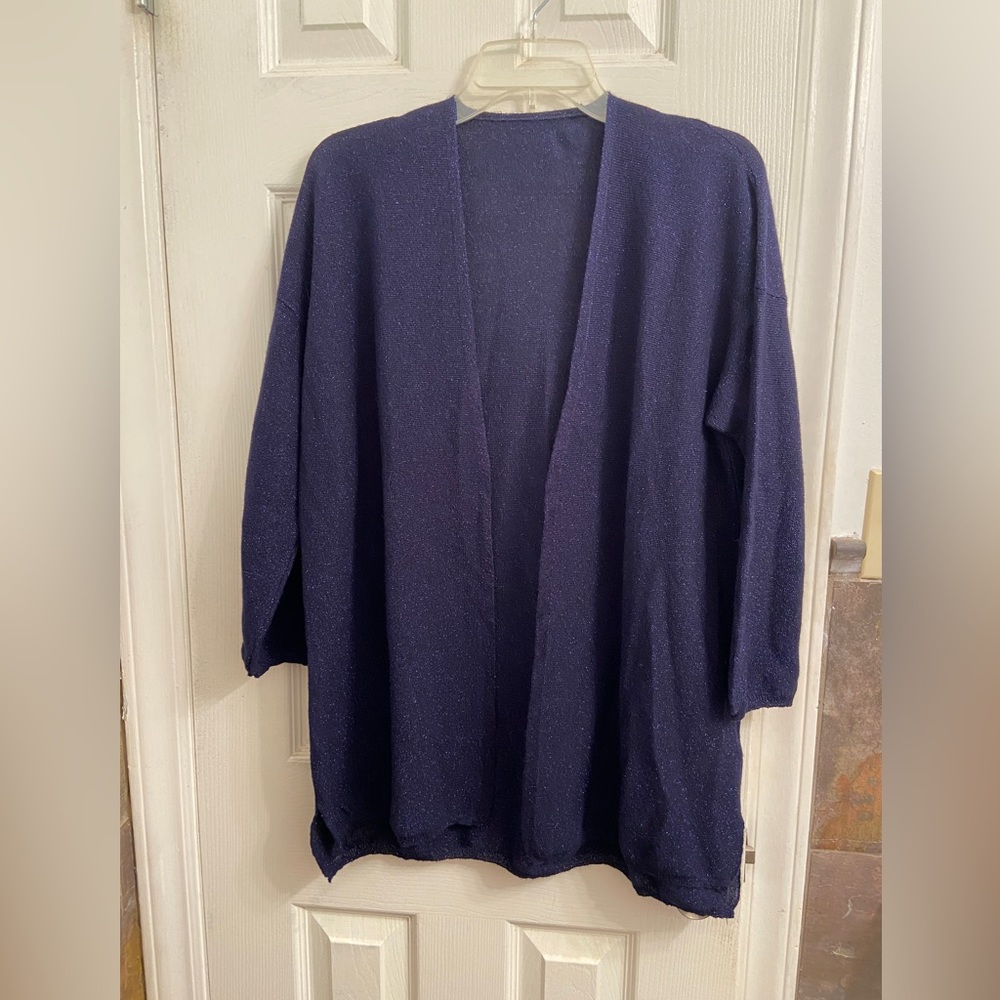 Metallic Navy Cardigan